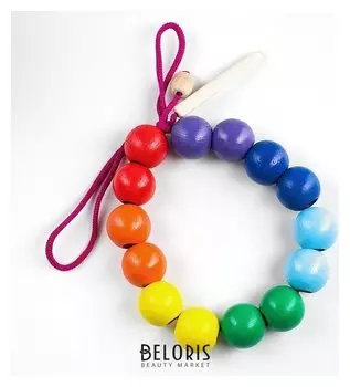 Бусы радуга шары цветные (14 шт) д-537