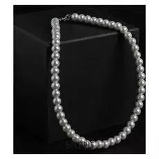 Бусы жемчуг "Невеста" бусины D=0,8, цвет белый, 40 см