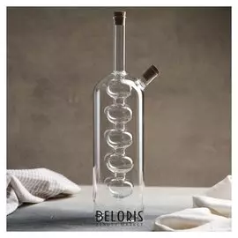 Бутыль «2 в 1» для соусов и масла «пузыри», 850/200 мл, 11,5×8×34 см