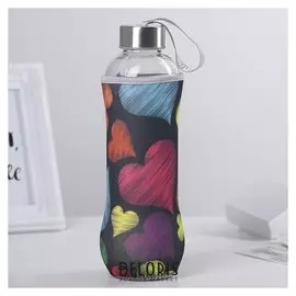 Бутылка 660 мл "Сердца"