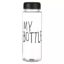 Бутылка для воды "My Bottle" с винтовой крышкой, 500 мл, чёрная, 6.5х21 см