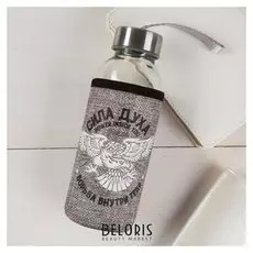 Бутылка для воды в чехле "Сила духа", 350 мл