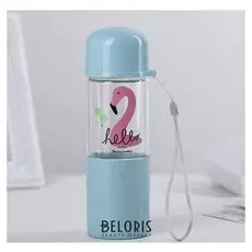 Бутылка со стаканом 280 мл "Фламинго"