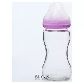 Бутылочка для кормления, стекло, 240 мл., широкое горло