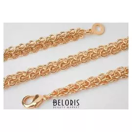 Цепь "Статус" византийское влетение, плоская, цвет золото, ширина 5 мм, L=50 см