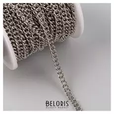 Цепочка для сумки, 4,35 × 5,8 мм, 10 ± 0,5 м, цвет серебряный