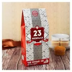 Чай чёрный «23 февраля»: с ароматом лимона и мяты, 100 г