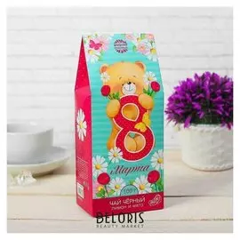 Чай чёрный «8 марта»: с ароматом лимона и мяты, 100 г