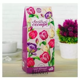 Чай чёрный «Любимой сестре»: с ароматом лимона и мяты, 100 г