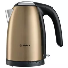 Чайник BOSCH TWK7808, 1,7 л, 2200 Вт, закрытый нагревательный элемент, нержавеющая сталь, золотой