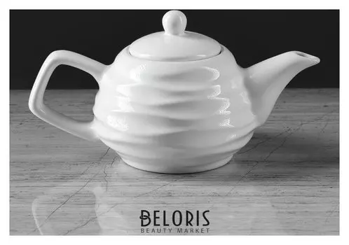 Чайник для заварки 0,5 л "Волна" белый