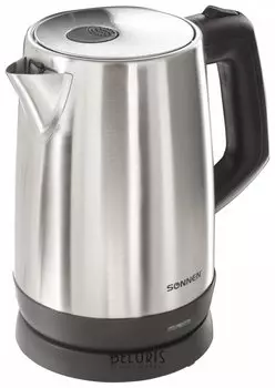 Чайник SONNEN KT-1785, 1,7 л, 2200 Вт, закрытый нагревательный элемент, нержавеющая сталь