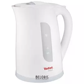 Чайник TEFAL KO270130, 1,7 л, 2400 Вт, закрытый нагревательный элемент, пластик, белый / серый