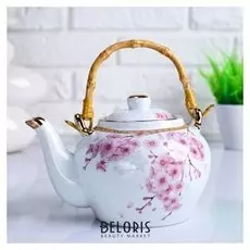 Чайник заварочный «Розовые цветы», 1 л, керамика