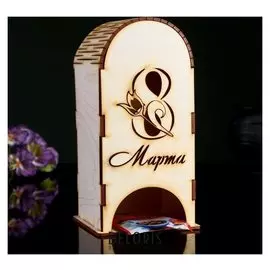 Чайный домик "8 марта. парящий тюльпан", круглая крыша