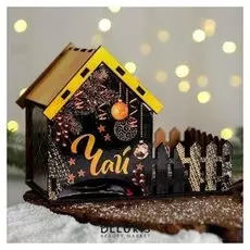 Чайный домик "Чёрно-золотой", 10,5х12 см