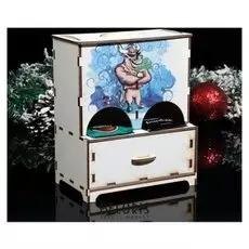 Чайный домик "Комод символ года 2021. Бык на стиле", 9,7×16,3×19,6 см