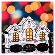 Чайный домик новогодний "Игрушки", цветной, 20×28.7×11 см