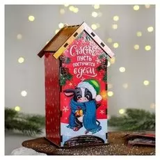 Чайный домик "Счастье пусть постучится в дом" 19,3х15х6х8,6 см