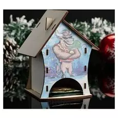 Чайный домик "Танцующий символ года 2021. Бык на стиле", 10×10×13,8 см