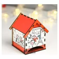 Чайный домик "Веселого нового года" 8,6х9,6х12 см