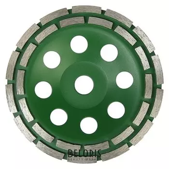 Чашка алмазная зачистная Tundra, двухрядная, 180 мм