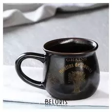 Чашка Grains, бочонок, 0,3 л, коричневая