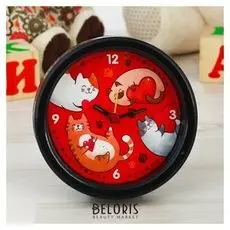 Часы будильник "Коты", 10 см