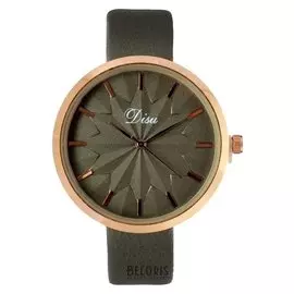 Часы наручные женские "Disu", ремешок из экокожи, серые