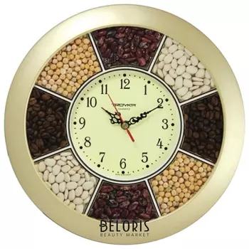 Часы настенные Troyka, круг, "Часы-специи", золотая рамка, 29х29х3,5 см