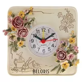 Часы настольные "Розы", 12х12 см