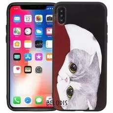 Чехол для iPhone X/XS Грустный кот