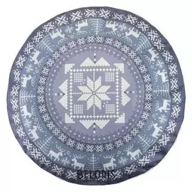 Чехол для пуфика этель "Скандинавия", D=60 см, рогожка, 100% п/э