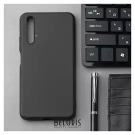 Чехол Innovation, для Huawei Honor 20, силиконовый, матовый, черный