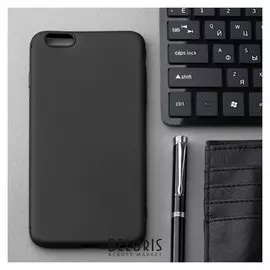 Чехол Innovation, для Iphone 6 Plus, силиконовый, матовый, черный