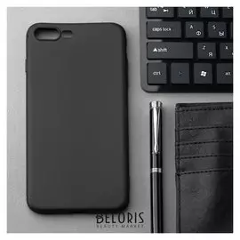 Чехол Innovation, для Iphone 7 Plus/8 Plus, силиконовый, матовый, черный