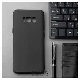 Чехол Innovation, для Samsung Galaxy S8 Plus, силиконовый, матовый, черный
