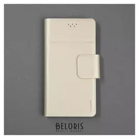 Чехол-книжка для телефона Maverick Slimcase, универсальный, размер 5-5.2", цвет золотой