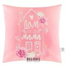 Чехол на подушку этель "Мама" 40х40 см, 100% п/э, велюр