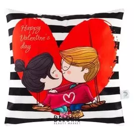 Чехол на подушку этель "You me" 40х40 см, 100% п/э, велюр