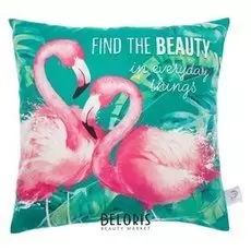 Чехол на подушку "Этель" Flamingo 40х40 см, 100% п/э, велюр