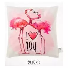 Чехол на подушку "Этель" I Love You 40х40 см, 100% п/э, велюр