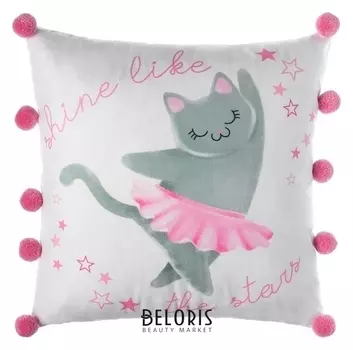 Чехол на подушку крошка Я "Кошечка" 100%п/э, 40*40 см