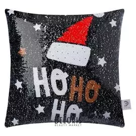 Чехол на подушку с пайетками этель "Ho Ho" 40х40 см, велюр, 100% п/э