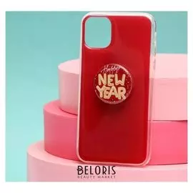 Чехол с попсокетом для Iphone 11 «С новым годом», 7,6 × 15,1 см