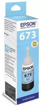 Чернила EPSON (C13T67354A) для СНПЧ Epson L800/L805/L810/L850/L1800, светло-голубые, оригинальные