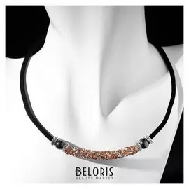 Чокер "Вечеринка" на бархатном тросе, цвет золотой