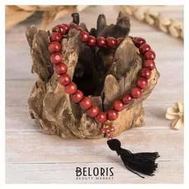 Чётки деревянные "Православные" 33 бусины, крестик малый с кистью