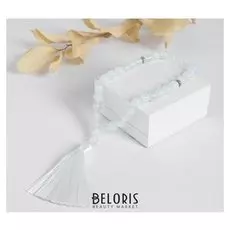 Чётки шар №10 "Лунный камень" 33 бусины с перемычками