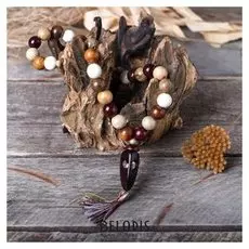 Чётки шар №13 "Деревянные" с домиком